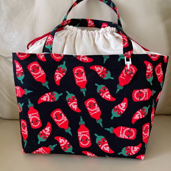 Cute Hot Pepper Sriracha Tote Bag - Picture 3 of 7